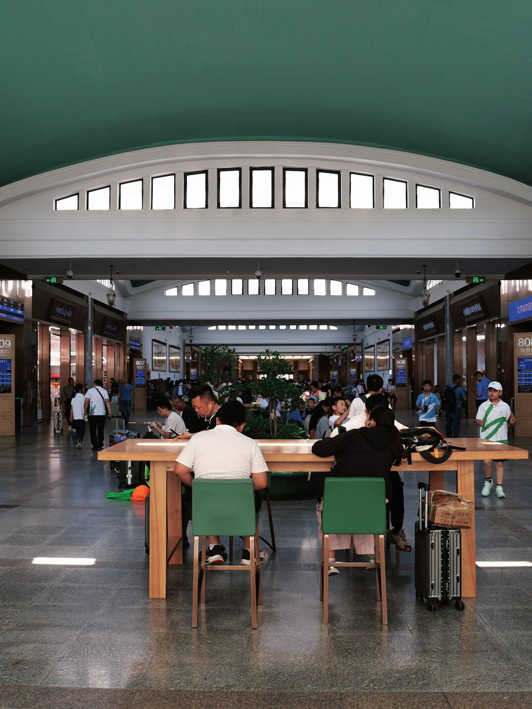 Students studying together at a table