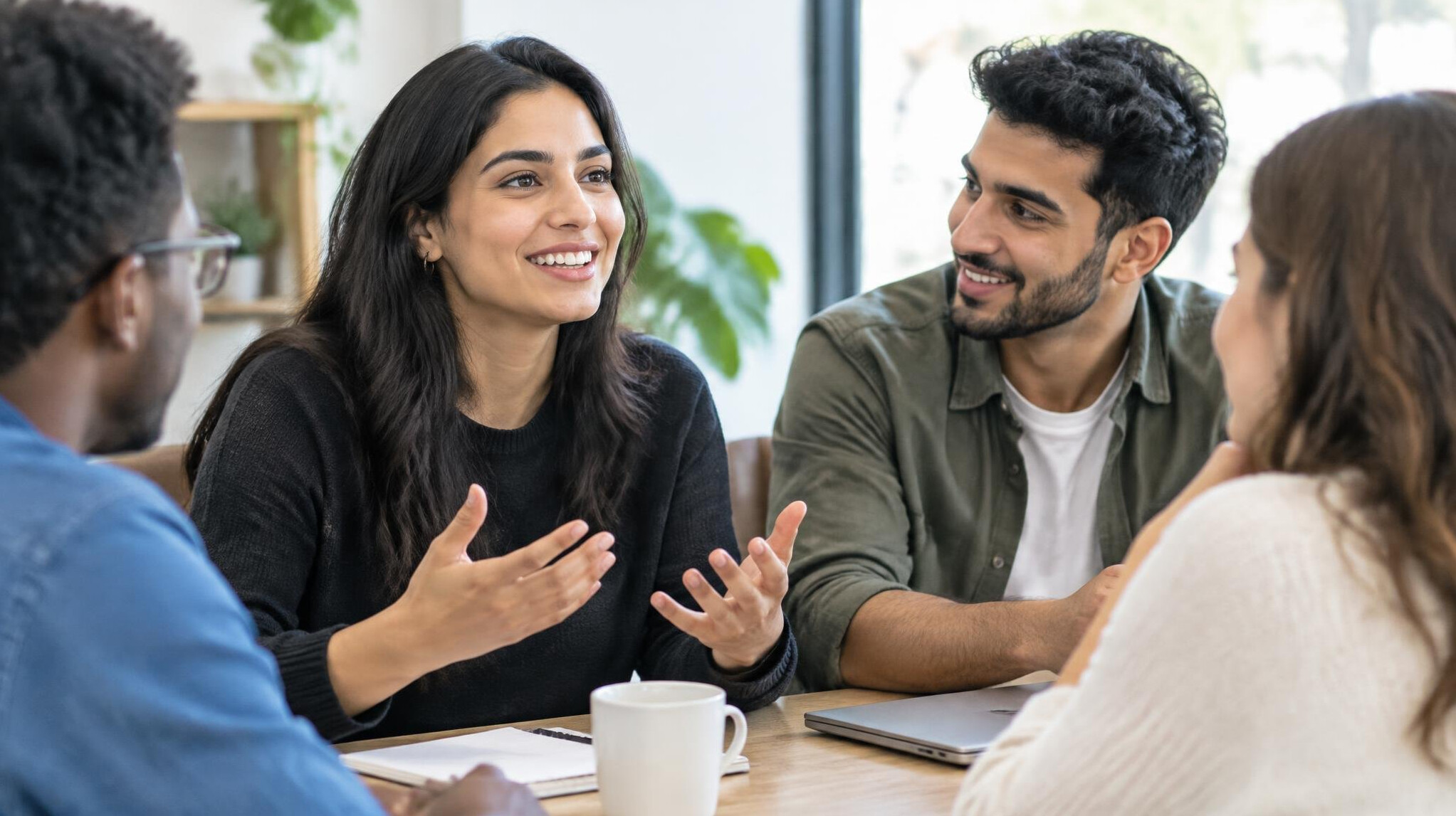 confident person speaking