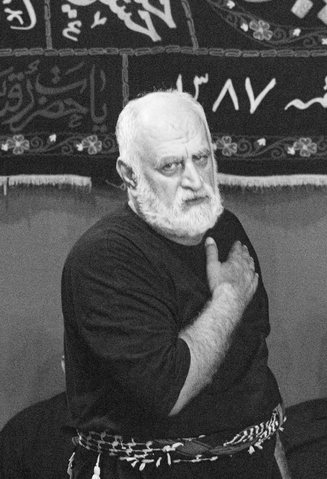 Portrait of a bearded man looking at the camera