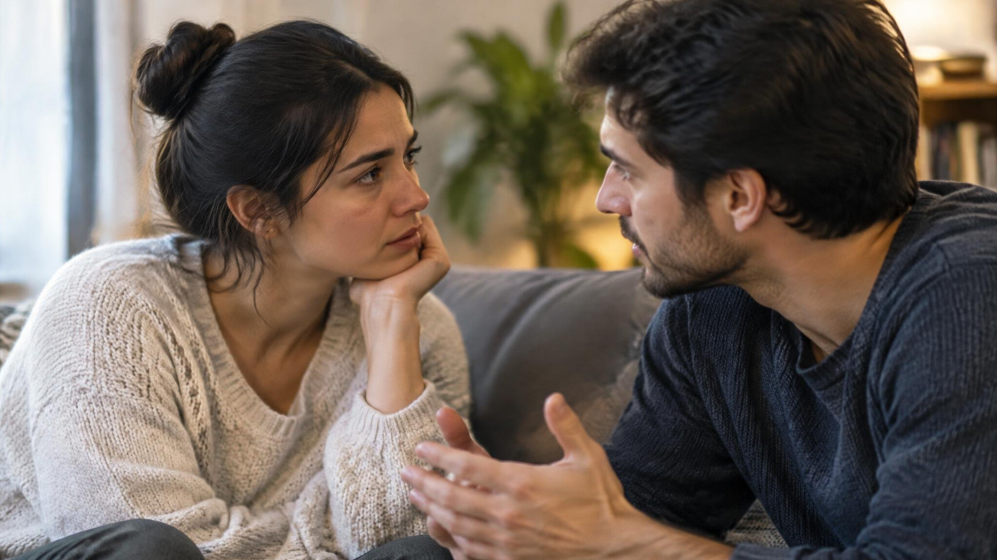 couple having deep conversation