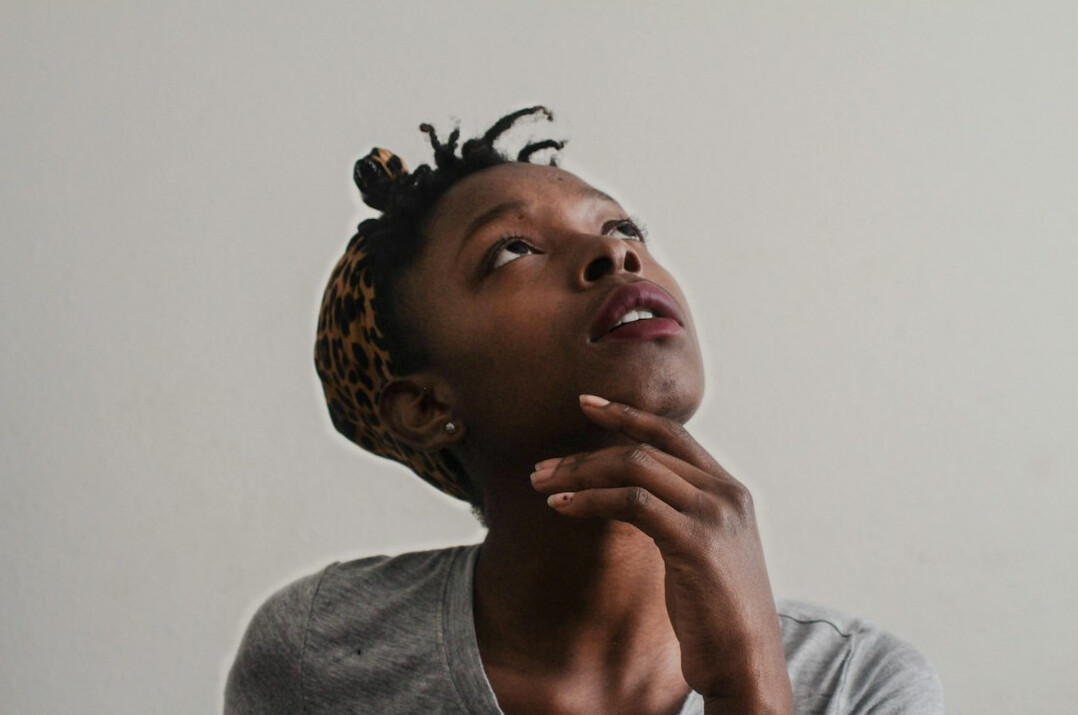 woman listening attentively